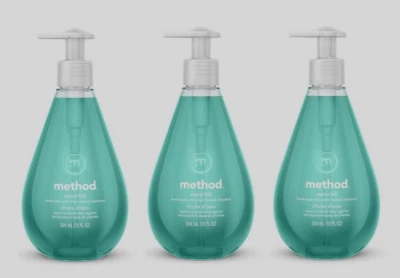 3 ~ Method Waterfall Gel Perfume Lavado de Manos con Limpiador a Base de Plantas 12 OZ Foto 1 de 4