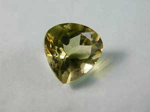 Increíble piedra preciosa suelta de cuarzo limón natural facetado en forma de corazón de 9 quilates 15x15 mm - Imagen 1 de 6
