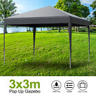 LOEFME 3x3 Meter Pop-Up Gazebo Large Tent Camping Outdoor Tent Outdoor Gray