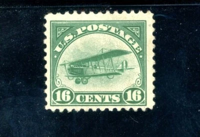 USAstamps Unused FVF US 1918 Airmail Jenny Scott C2 OG MNH - Image 1 of 2