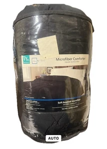 Comforter by Mainstays, XLTwin, Microfiber, Black, 66 X 90 - Picture 1 of 4