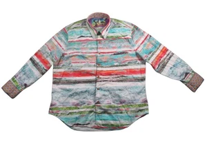 Camicia Robert Graham uomo 2XL multicolore vestibilità classica manica lunga ricamata - Foto 1 di 24