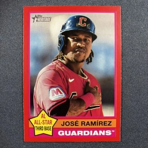Jose Ramirez 2025 Topps Heritage #169 Red Border SP Parallel Cleveland Guardians - Picture 1 of 2