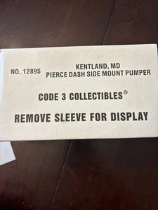 Bomba Code 3 Collectibles Kentland, MD Pierce Dash SM 33 (12895) LEER - Imagen 1 de 11