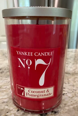 Copo de vela Yankee 22 oz grande coco e romã nº 7 Limited muito raro - Imagem 1 de 4