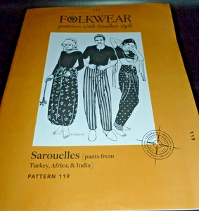 Sarouelles Folkwear 119 Türkei Afrika Indien Hose Tracht Schnittmuster coarl - Bild 1 von 4