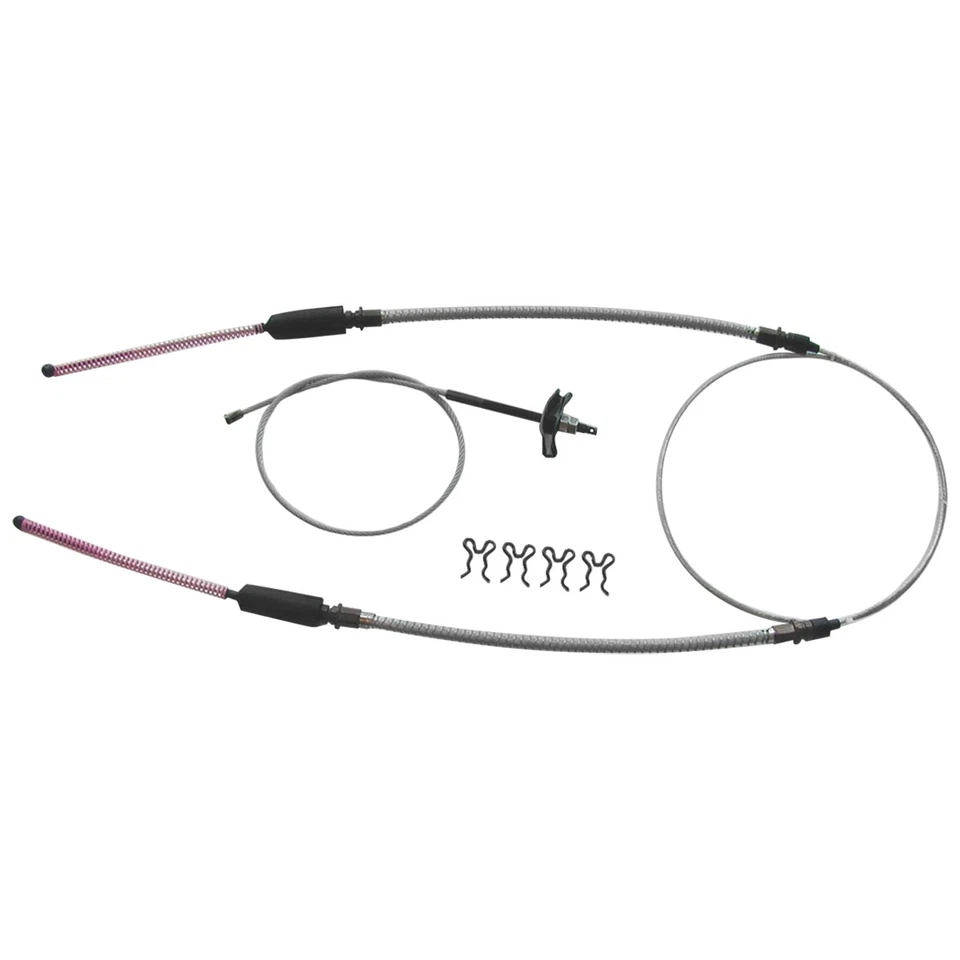 Kit de cables de freno de estacionamiento con herrajes Chevrolet Corvette 1967-79 acero inoxidable Foto 1 de 4