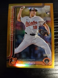 2025 Topps Chrome Tomoyuki Sugano Rc Rookie Gold Refractor 6/50 - Picture 1 of 1