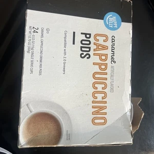Amazon Brand - Happy Belly Cappuccino Coffee Pods Light 22 Count Open Box - Picture 1 of 3