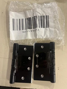 Emtek 92015 4.5" x 4.5" Square Corner Hinge, Pair, Flat Black (NO SCREWS) - Picture 1 of 6