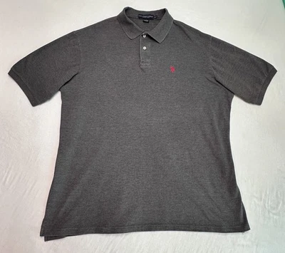 Polo Assn. dos EUA Camisa polo masculina de golfe 2X LT manga curta cinza escuro - Imagem 1 de 4