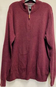 MEN'S NORDSTROM SWEATER PULLOVER COTTON CASHMERE MAROON BURGUNDY SZ-XL - Picture 1 of 4