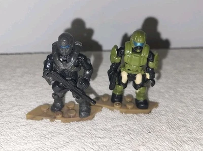 Halo Mega Bloks Spartan Locke & ODST Pilot Figs Only UNSC Vulture Gunship CNG71 - Image 1 of 3