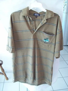 Herren Poloshirt braun gestreift Baumwolle Kurzarm von Great Escape Gr. XL - Bild 1 von 2