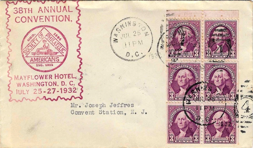 FDC   # 720b -1  --  Booklet pane  -- 1st SPA cachet - Image 1 of 2