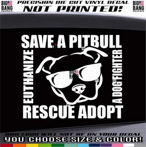 Pitbull Terrier Vinyl Decal Sticker Vinyl Decal Sticker Bully Breed Family Dog - Picture 1 of 4