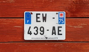 FRANCE/FRENCH Motorcycle License Plate from Europe - Zdjęcie 1 z 2