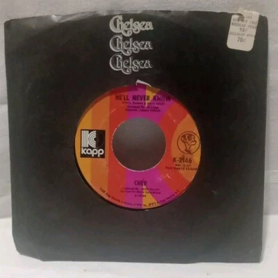 CHER He’ll Never KnowGypsys, Tramps, & Thieves 7 Vinyl 45 RPM Foto 1 de 2