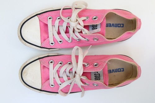 Scarpe da ginnastica donna Chuck Taylor All Star in tela con lacci bianchi taglia 5 rosa Converse