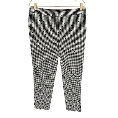 Talbots Dress Pants Womens 8 Black White Gingham Ankle Wool Blend Office - Image 1 of 4