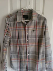 Hurley Dress Shirt | Red/Yellow Stripe w/Dark & Light Gray | Size: S | Casual - Picture 1 of 5