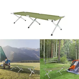Folding Camping Cot With Carrying Bags Outdoor Travel Hiking Sleeping Chair Bed - Picture 1 of 6