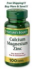 Nature's Bounty Calcium Magnesium Zinc And Vitamin D3 100 ct Free Shipping