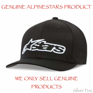 ALPINESTARS BLAZE BLACK FLEXFIT FLEX FIT CAP HAT BRAND NEW WITH TAGS - Picture 1 of 3