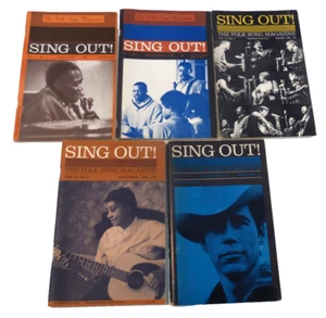 Sing Out! Folk Song Magazine Lot of 5 Issues 1960's Memphis Slim, Peter La Farge - Picture 1 of 22