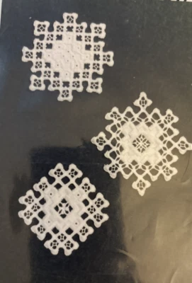 Threads and Things LACY SNOWFLAKE in HARDANGER EMBROIDERY 1983 Pattern - Image 1 of 2