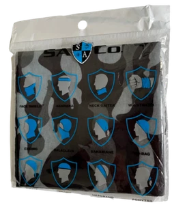 Obtén 2 máscaras $10.94 tonos grises camuflaje SA armadura de sal escudo facial bandolera pañuelo - Imagen 1 de 4