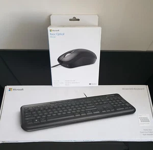 Microsoft Wired Keyboard & Mouse set. Black - Photo 1/6