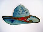 Victorian Trade Card In the Shape of a Cowboy Hat "Myers Pumps & Hay Tools" *