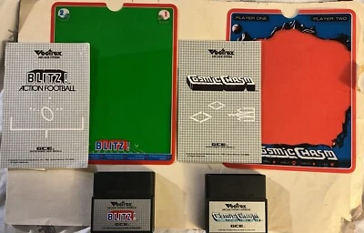 2 Vectrex Games Cosmic Chasm (Vectrex, 1982) & Blitz Action Football (, 1982) - Image 1 of 3