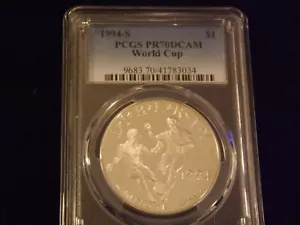 1994-P    $1        World Cup      PCGS  PR 70 DCAM - Picture 1 of 2