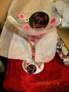 LOLITA KUGEL UND KETTE ME & YOU LOVE MY MARTINI GLAS MIT HERZEN - Bild 1 von 5