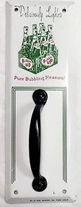 Vtg Style Bubble Up PAINTED METAL DOOR PULL HANDLE STORE SIGN SODA - Picture 1 of 4