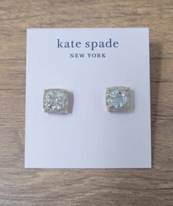 Kate Spade Sparkle Stud Earrings Opal Square -New -Hard To Find -Fabfitfun Box - Picture 1 of 6