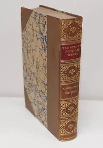 Nice!! Vtg 1898 "TENNYSON'S POETICAL WORKS" The Cambridge Edition ANTIQUE BOOK - Imagen 1 de 13