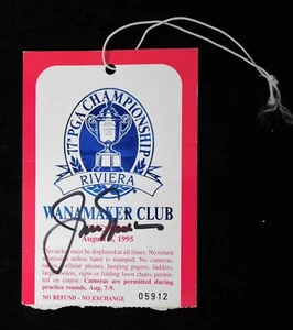 Jack Nicklaus Signed PGA Championship Riviera 1995 Ticket JSA Authenticated - Picture 1 of 3
