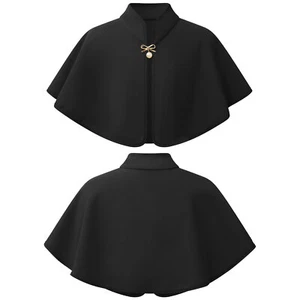 Kids Girls Capes Cosplay Cardigan Wedding Party Dress Accessory Solid Color - Picture 1 of 62