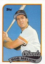 Bob Melvin 1989 Topps 329  San Francisco Giants  Baseball Card