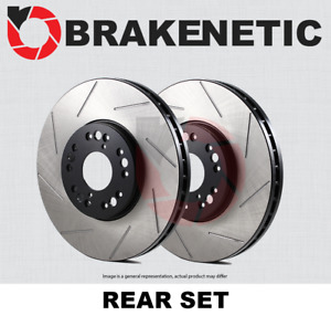REAR SET BRAKENETIC Premium Slotted Brake Disc Rotors BNP44041.SS