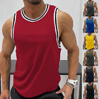 Mens Solid Vest Gym Racer Back Tank T-Shirt Training Muscle Fit Tops Summer Tee