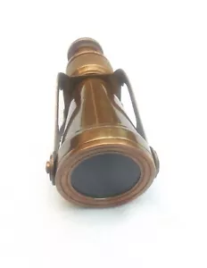 SIFAAT WORLD 3" Brown Antique Brass Handheld Monocular/Spyglass for BirdWatching - Picture 1 of 12