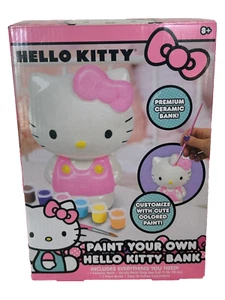 NEW Hello Kitty Paint Your Own Piggy Bank Design DIY Coin Ceramic Bank Kids Gift - Picture 1 of 4