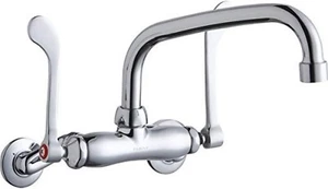 Elkay Foodservice LK945AT10T6T Adjustable Centers, Wall-Mount Faucet, Chrome - Picture 1 of 8