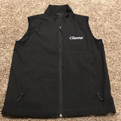 Charles River 男式 S 黑色背心全拉链 WIBW 13 新闻 b19 — 第 1/3 张图片