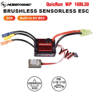 Hobbywing QuicRun 16BL30 30A ESC 6V BEC for 1/18 1/16 RC Car Buggy Monster Truck - Picture 1 of 10