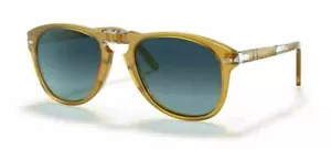 Persol PO0714SM 714 Sm 54 204/S3 Opal Yellow Sunglasses Steve Mcqueen Polar Blue - Picture 1 of 6